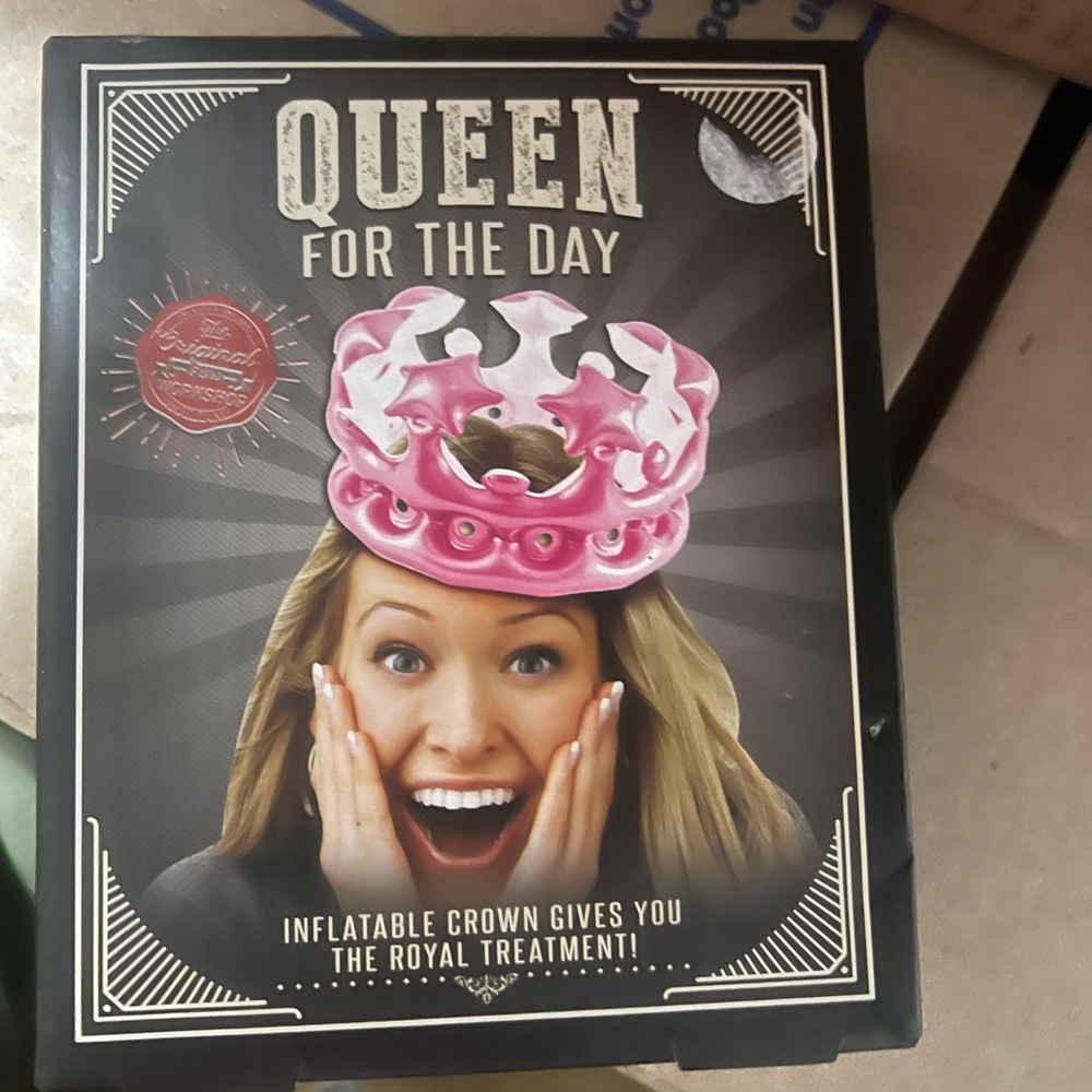Queen for the Day Pink Inflatable Crown
